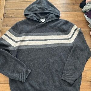Goodfellow & Co Charcoal and Cream Hooded Sweater